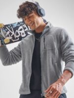 HIGHLANDER High Neck Regular Fit Front Open Sweatshirt - Image 2