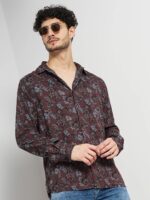Celio Spread Collar Classic Floral Printed Casual Shirt - Image 2
