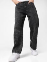 Men's Loose Baggy Fit Non-Stretchable Washed Jeans