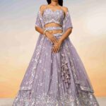 Embroidered Sequinned Semi-Stitched Lehenga & Unstitched Blouse With Dupatta