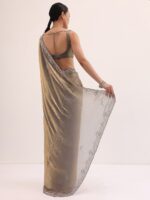 KALKI Fashion Floral Embroidered Satin Saree - Image 2