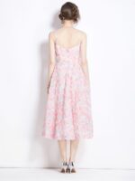 Women Floral Printed Shoulder Straps Fit & Flare Dress - Image 3