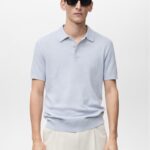 Knitted Polo Collar T-shirt