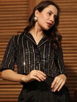 Embellished Acrylic Top With Skirt Co-Ords - Image 2