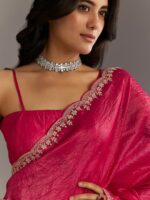 KALKI Fashion Embellished Embroidered Beads and Stones Tissue Saree - Image 2