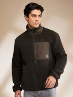 Being Human Men Solid High Neck Sweatshirt